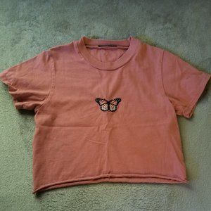 brandy melville butterfly crop top
